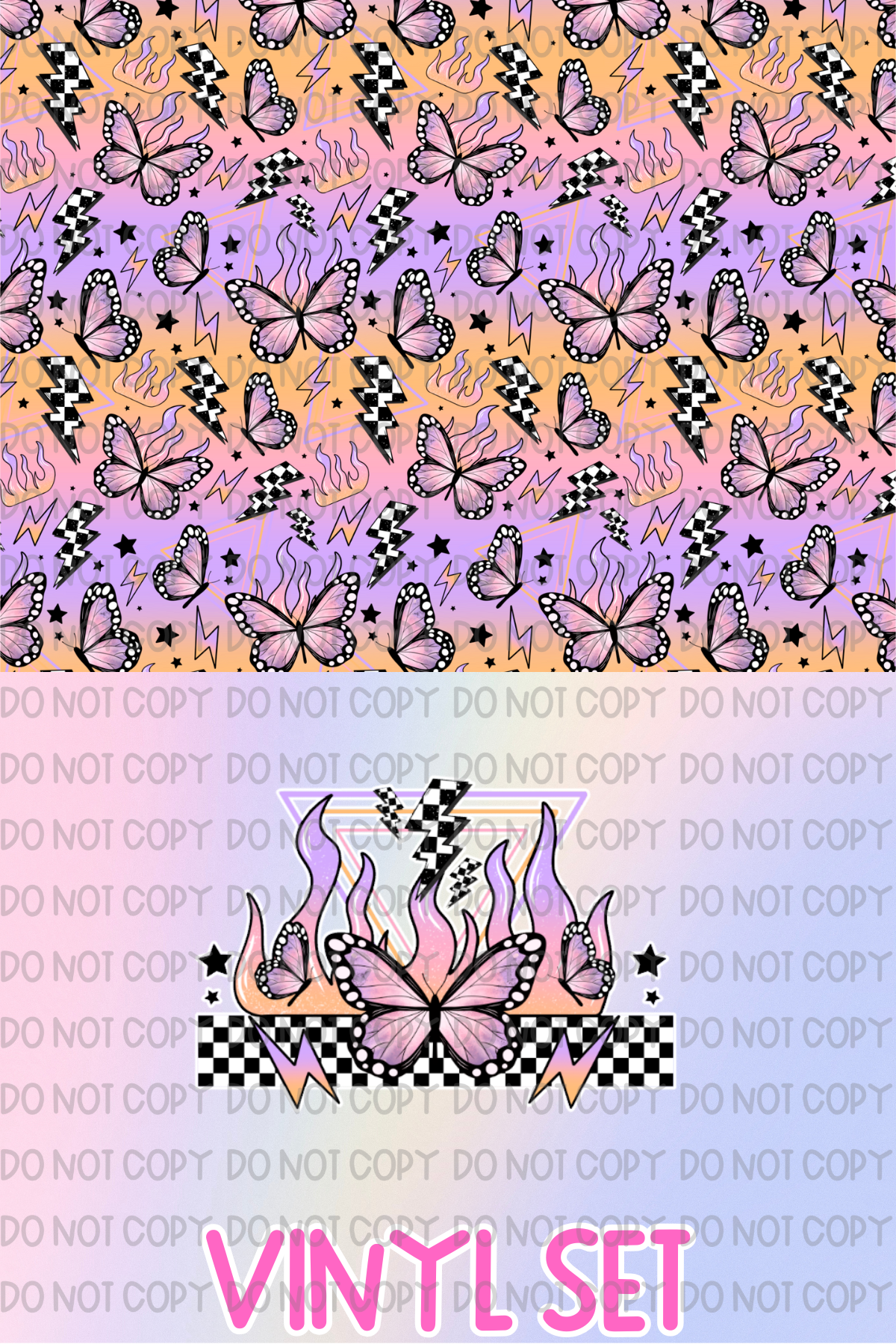 Checker Butterfly Vinyl Set