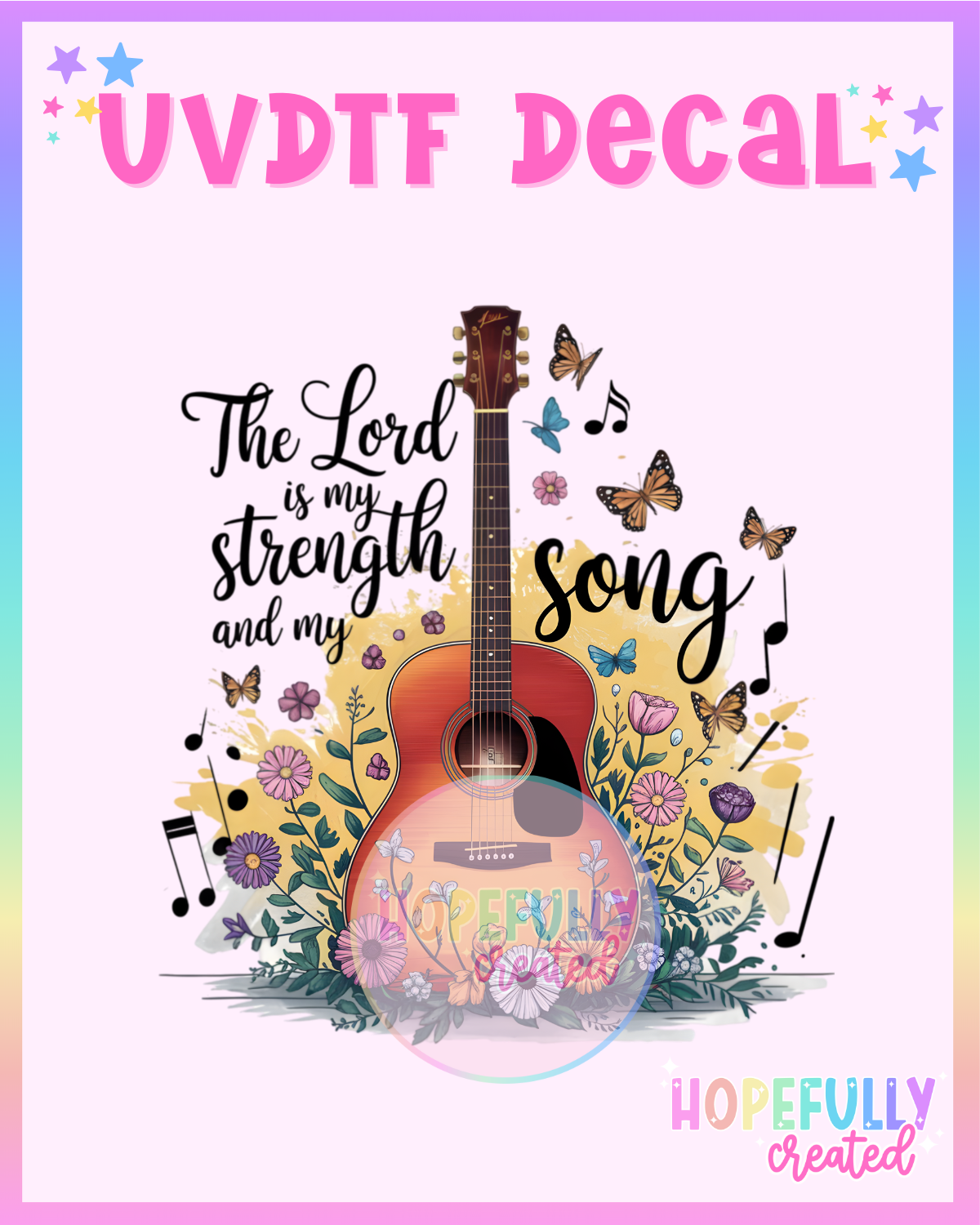 Faith Guitar UVDTF Decal