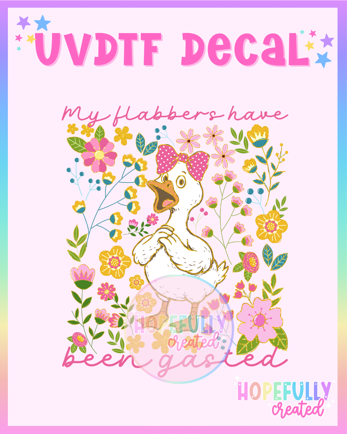 Goose UVDTF Decal