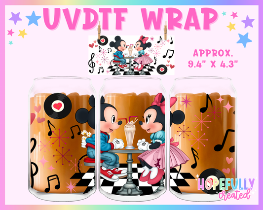 Mouse Love UVDTF Glass Can Wrap