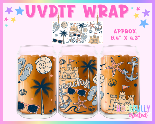 Beachy UVDTF Glass Can Wrap