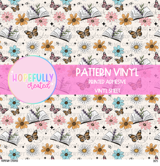 Floral Books Vinyl Collection - 3675