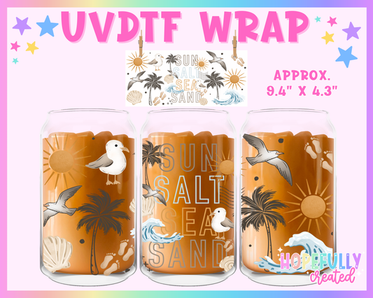 Sun Salt Sea Sand UVDTF Glass Can Wrap