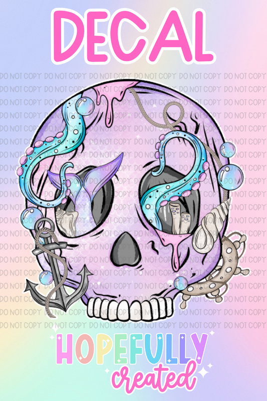 Beach Skull Decal-842