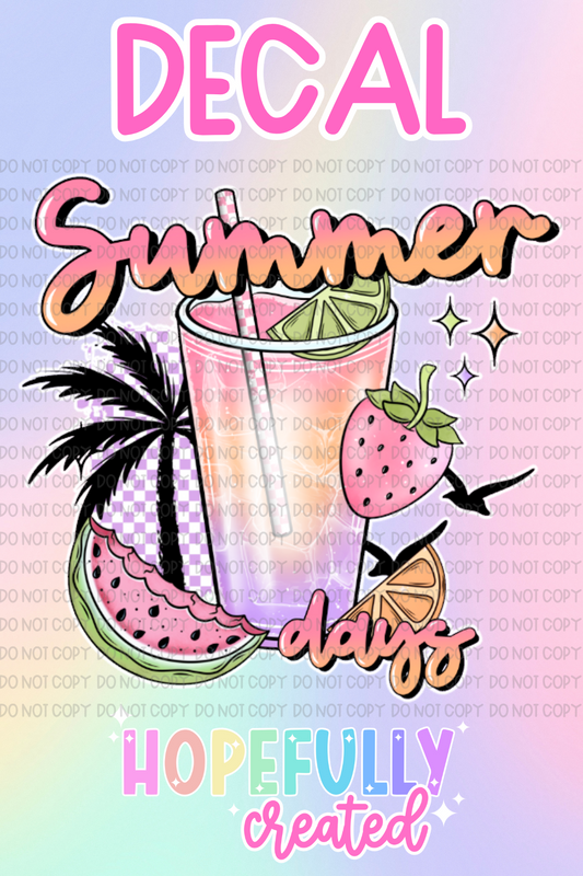 Summer Days Decal-870