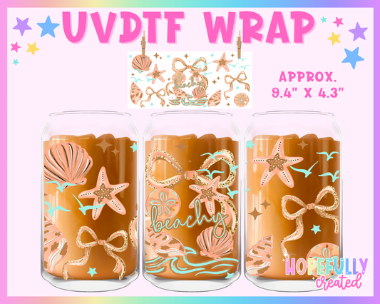 Beachy UVDTF Glass Can Wrap