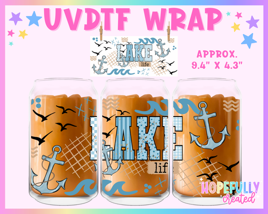 Lake Life UVDTF Glass Can Wrap