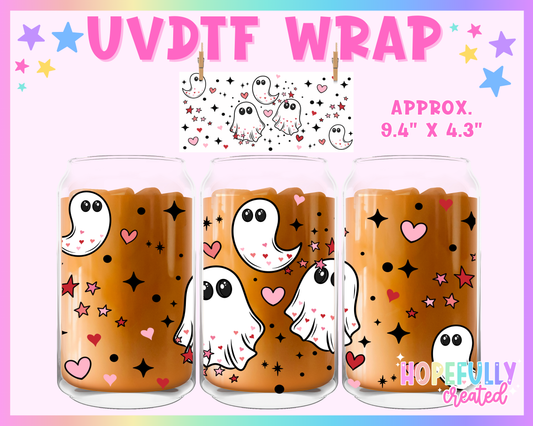 Heart Ghosties UVDTF Glass Can Wrap