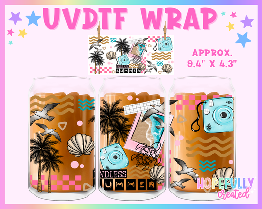 Endless Summer UVDTF Glass Can Wrap