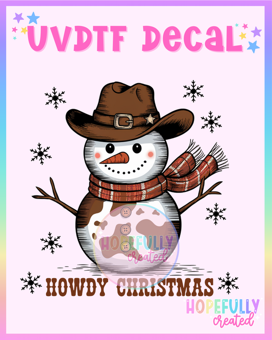 Howdy Christmas UVDTF Decal