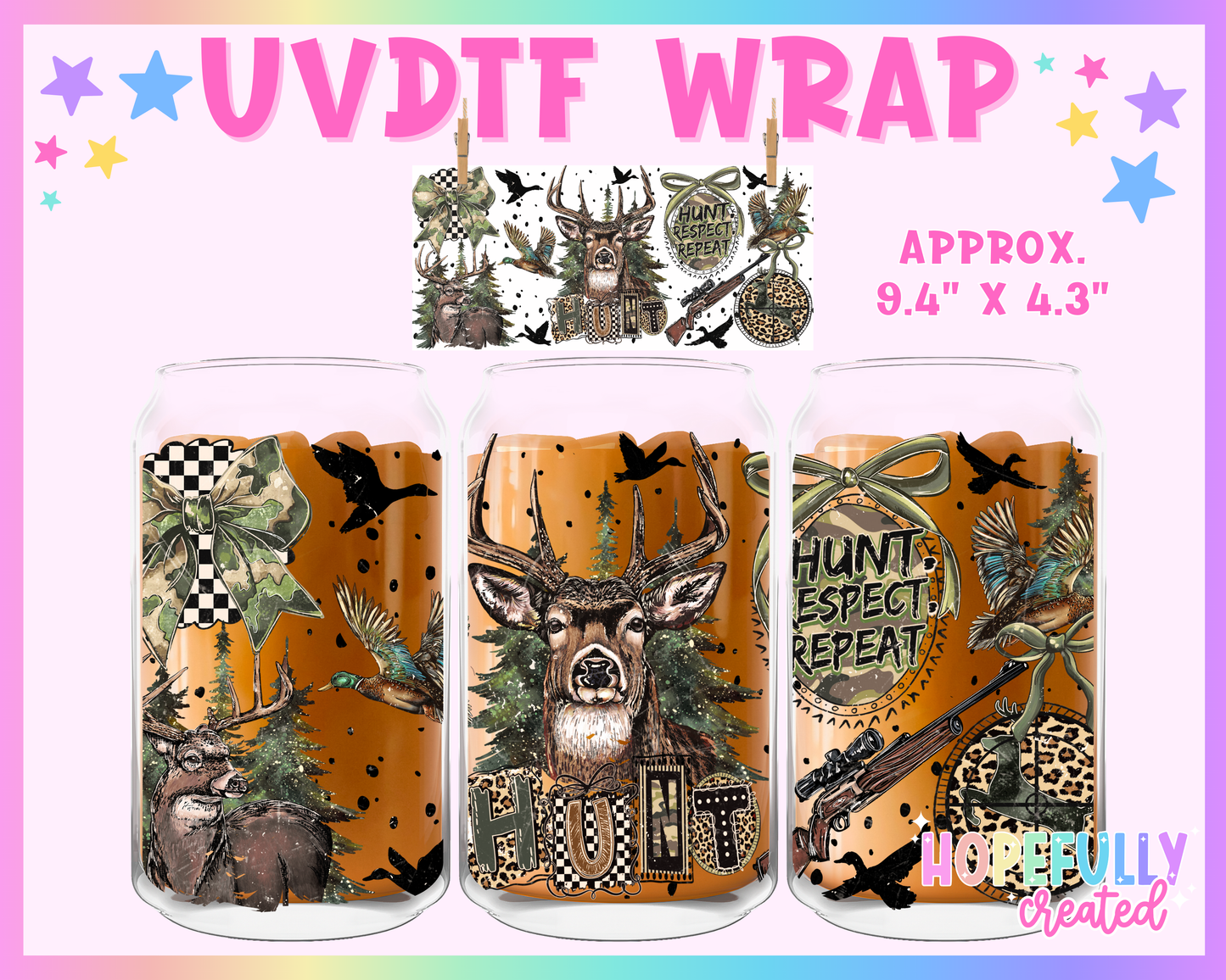 Hunting UVDTF Glass Can Wrap