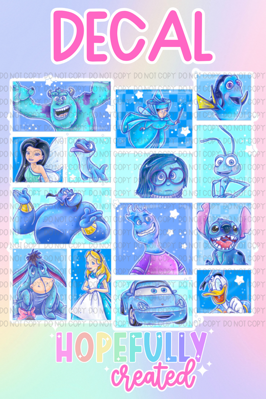 Blue Characters Decal-929 VIP