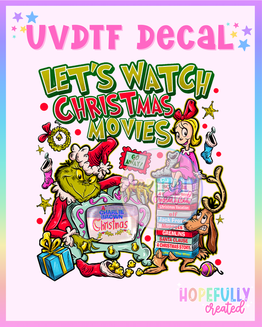 Christmas Movies UVDTF Decal