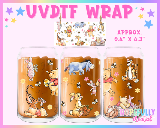 Bear UVDTF Glass Can Wrap