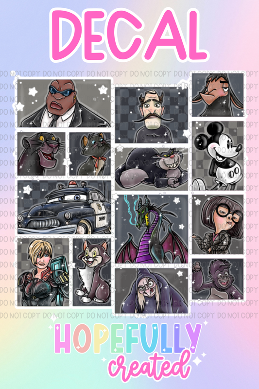 Black Characters (Mouse) Decal-938 VIP