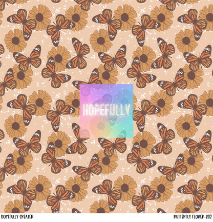 Butterfly Flowers Vinyl Collection - 802