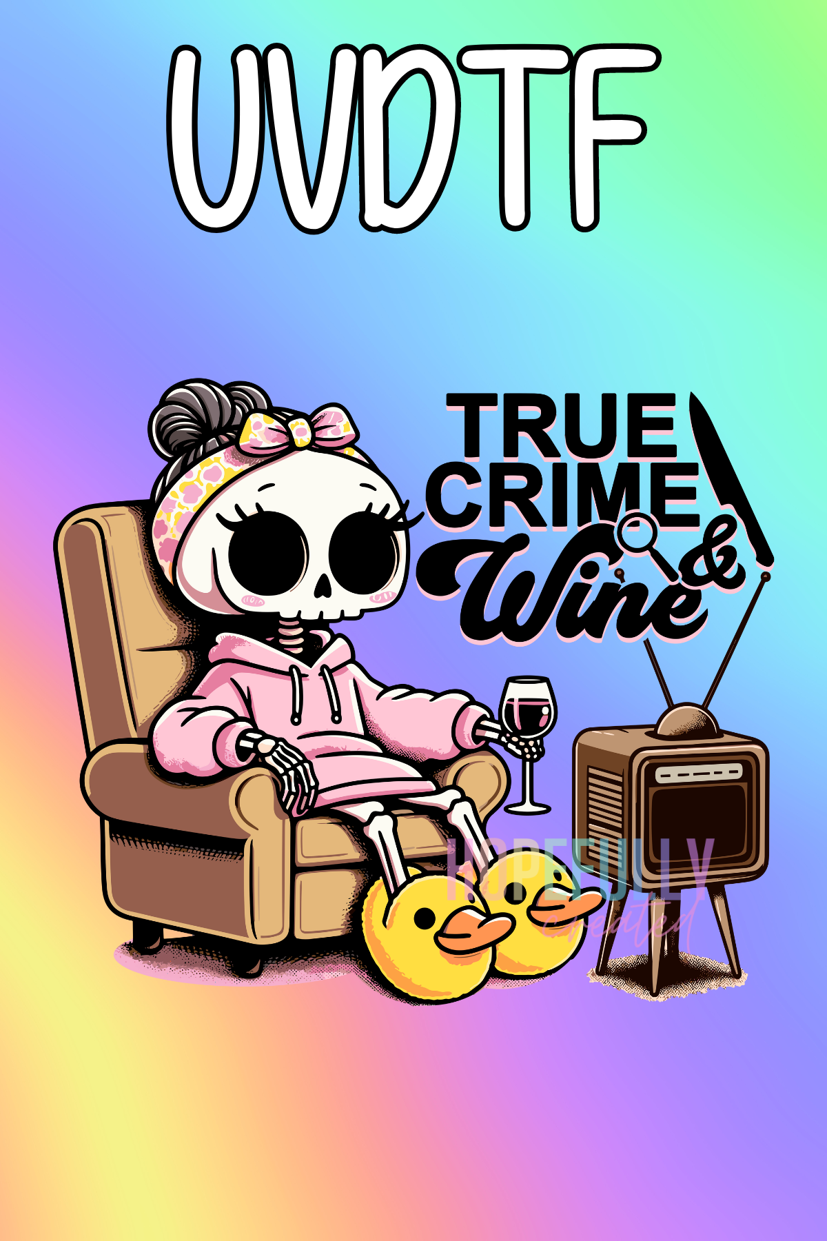 True Crime and Wine UVDTF Decal