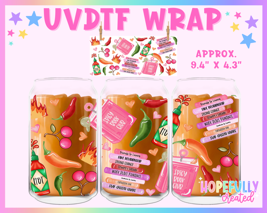 Spicy Books UVDTF Glass Can Wrap