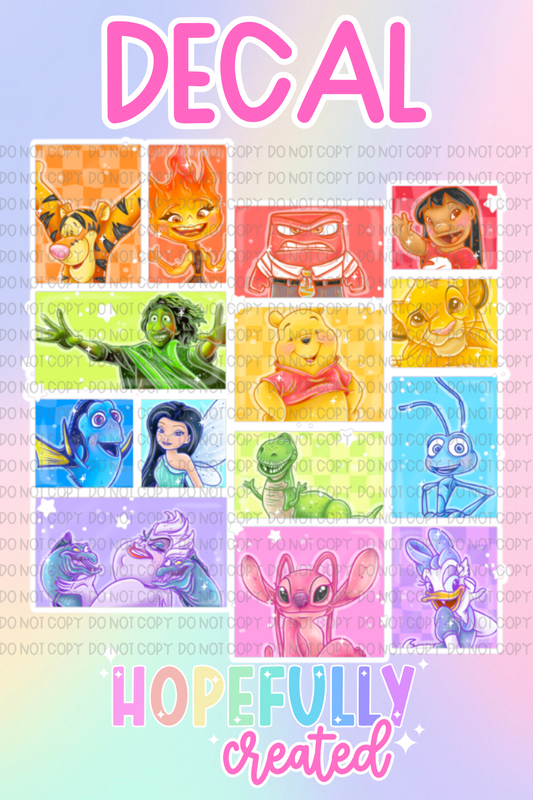 Rainbow Characters Decal-941 VIP