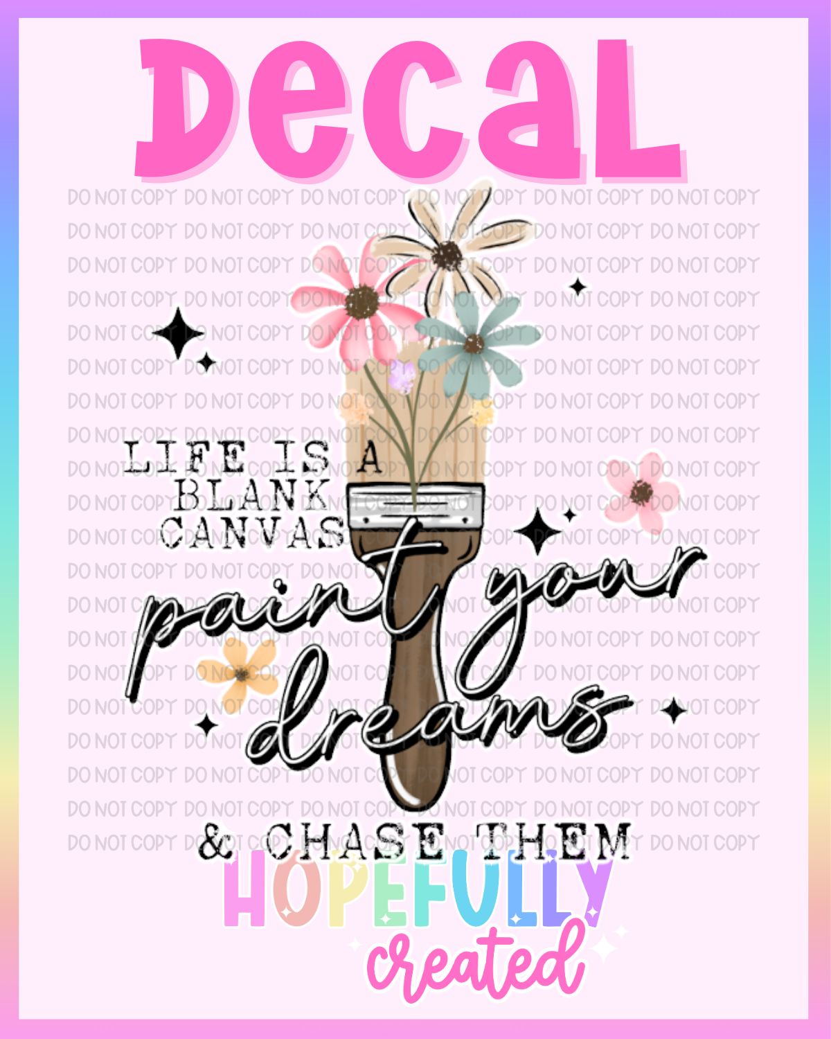 Paint your Dreams Decal-1267