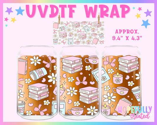 Books UVDTF Glass Can Wrap