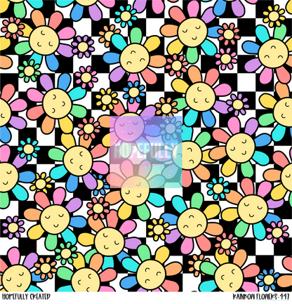 Rainbow Flowers Vinyl Collection- 447