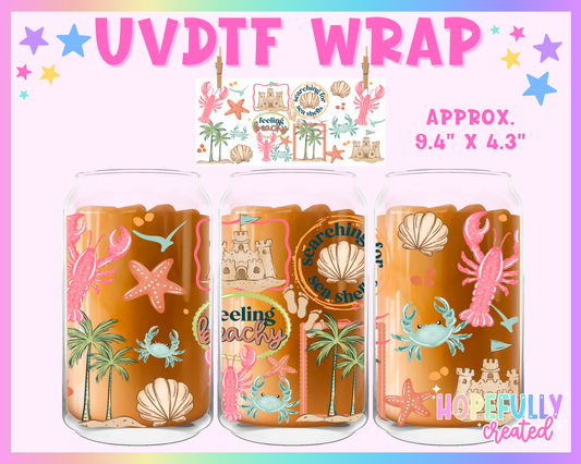 Feeling Beachy UVDTF Glass Can Wrap