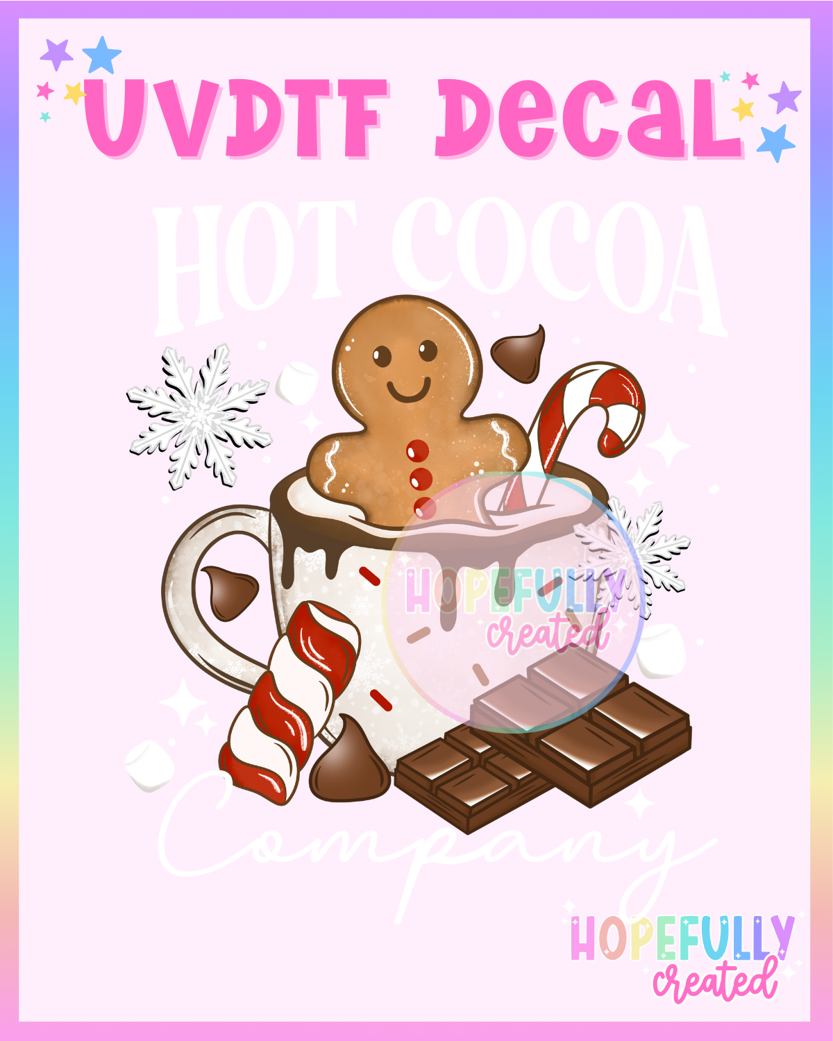 Hot Cocoa (White) UVDTF Decal