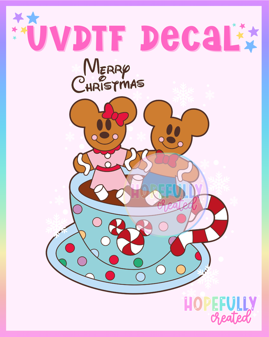 Gingerbread Mouse UVDTF Decal