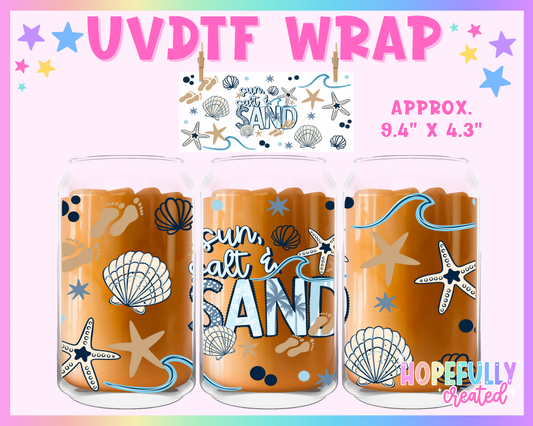 Sun Salt Sand UVDTF Glass Can Wrap