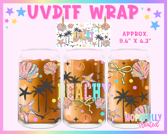 Beachy UVDTF Glass Can Wrap