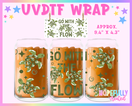 Go with the Flow UVDTF Glass Can Wrap