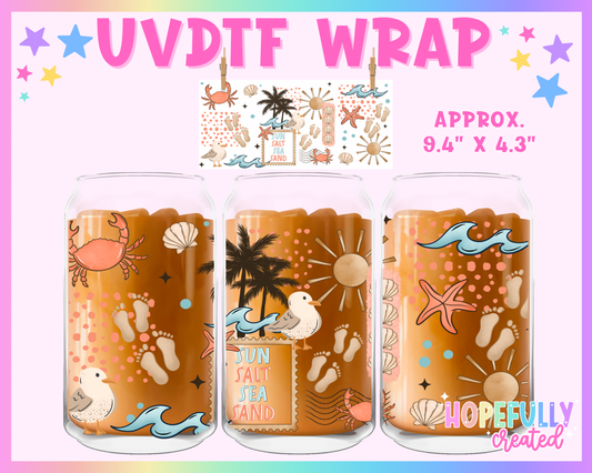 Sun Salt Sea Sand UVDTF Glass Can Wrap