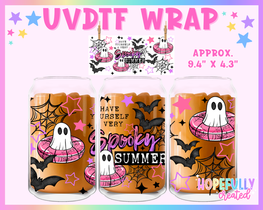 Spooky Summer UVDTF Glass Can Wrap