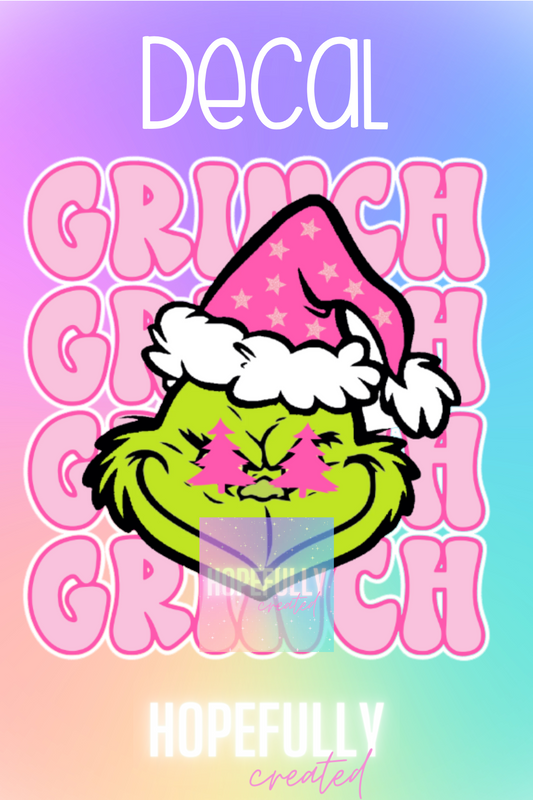 Pink Grinch Decal-46 VIP