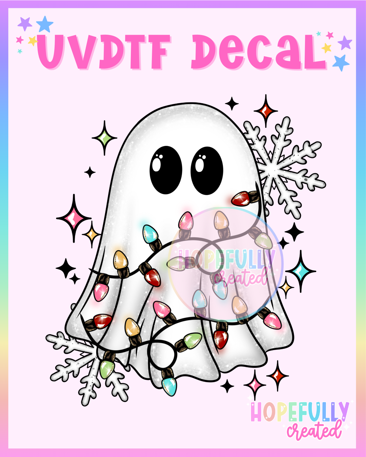 Christmas GHOST UVDTF Decal