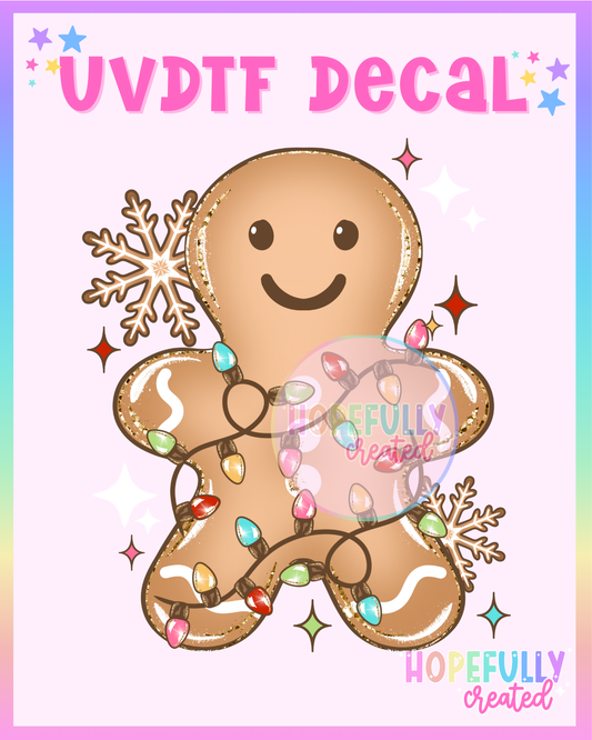 Christmas Gingerbread UVDTF Decal