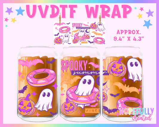 Spooky Summer UVDTF Glass Can Wrap