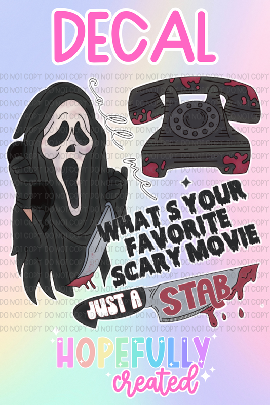 Scary movie Decal-1022 VIP