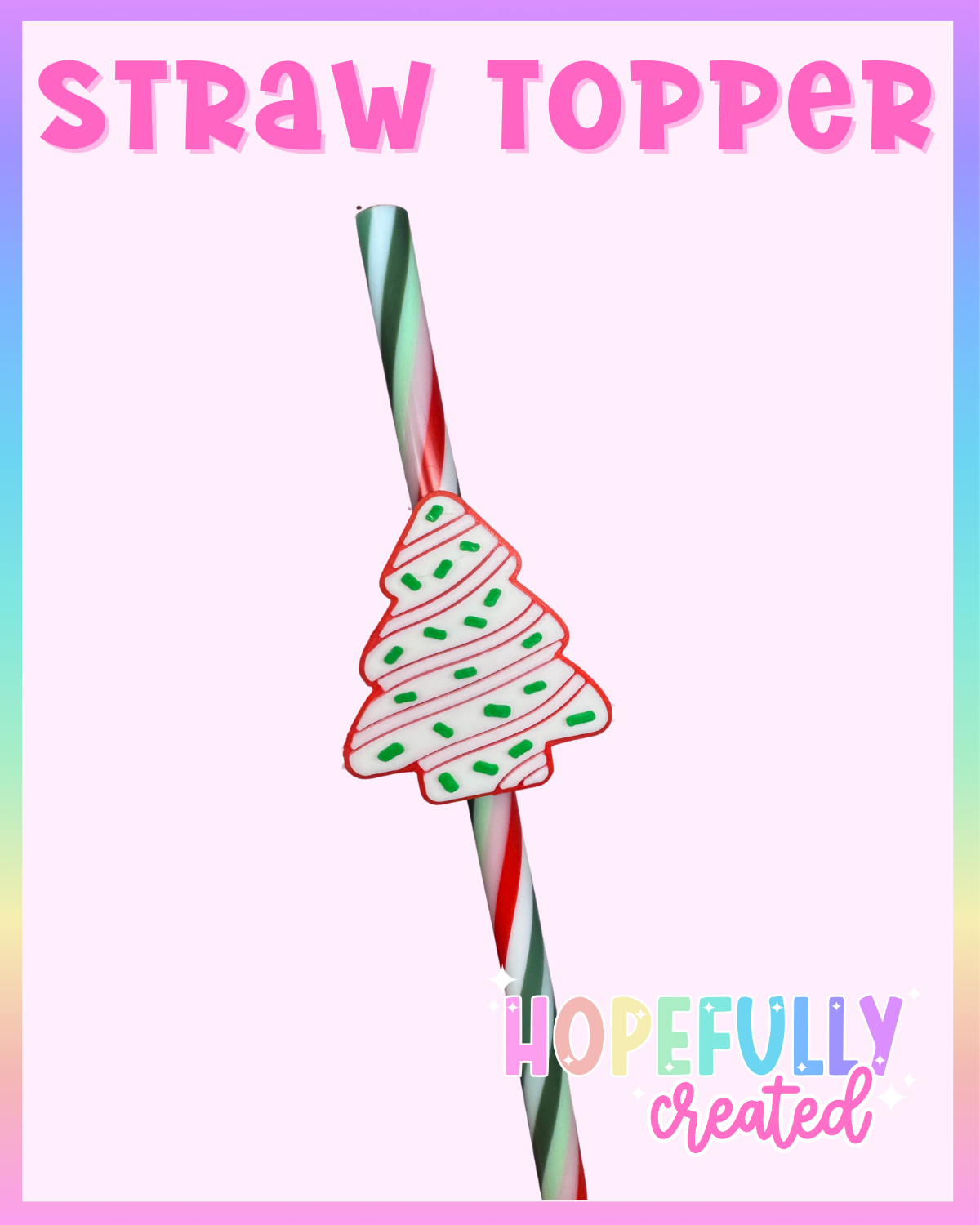 Tree Cake Straw Topper