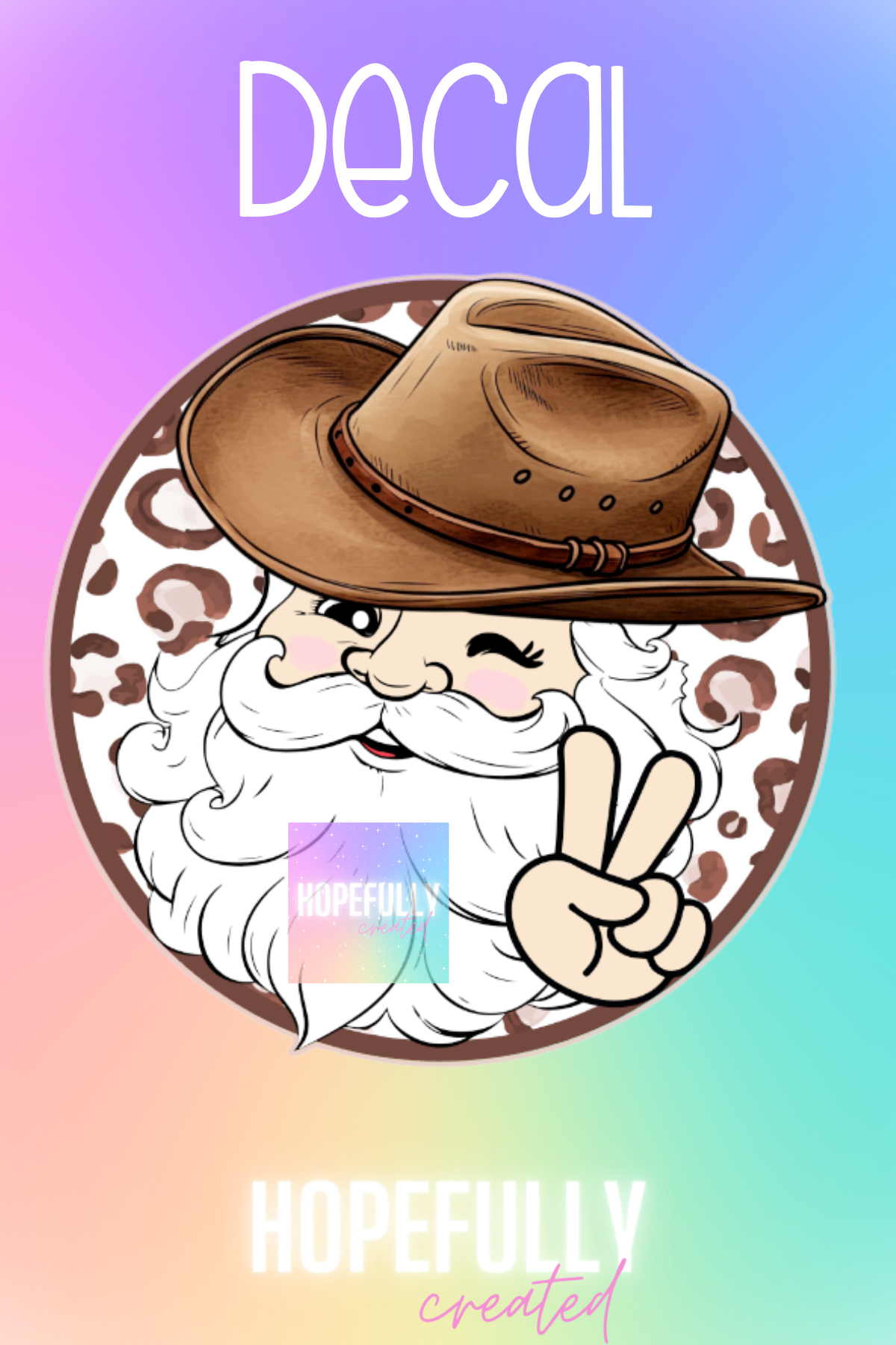 Cowboy Santa Decal-49