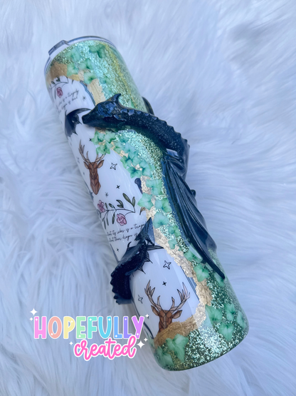 Dragon Book Inspired Tumbler *GREEN (Made to Order) TAT 4-6 weeks!