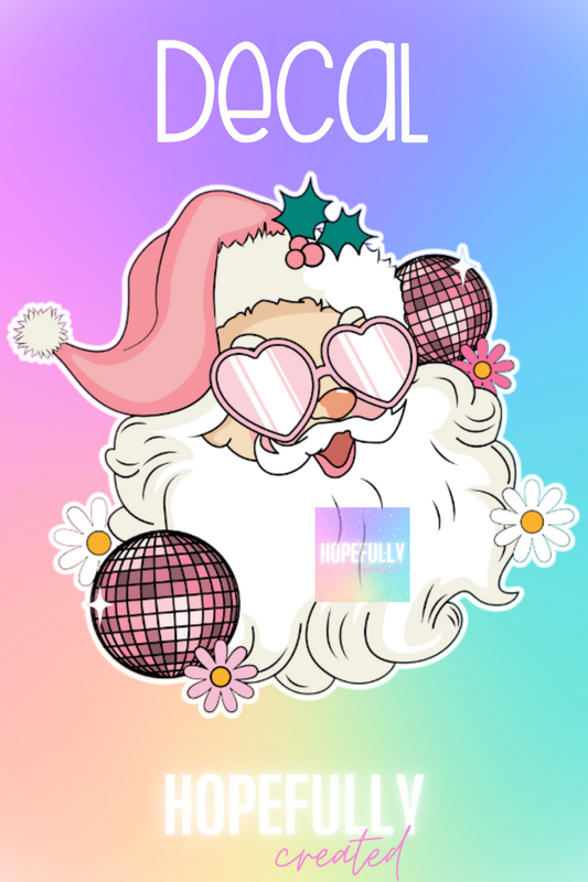 Disco Santa Decal-50