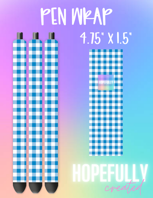 Blue Plaid Pen Wrap-560