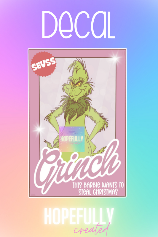 Christmas Grump Doll Decal-54 VIP
