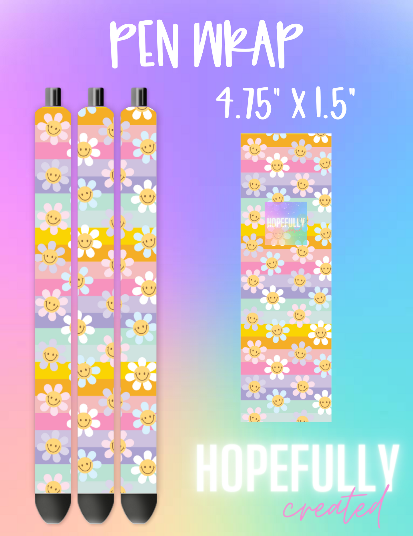 Pastel Smilies Pen Wrap-562