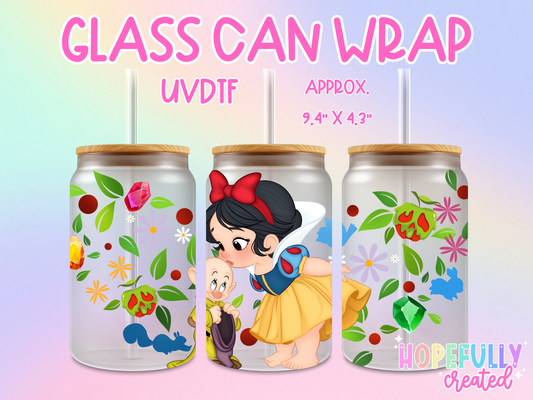 Princess Snow UVDTF Glass Can Wrap