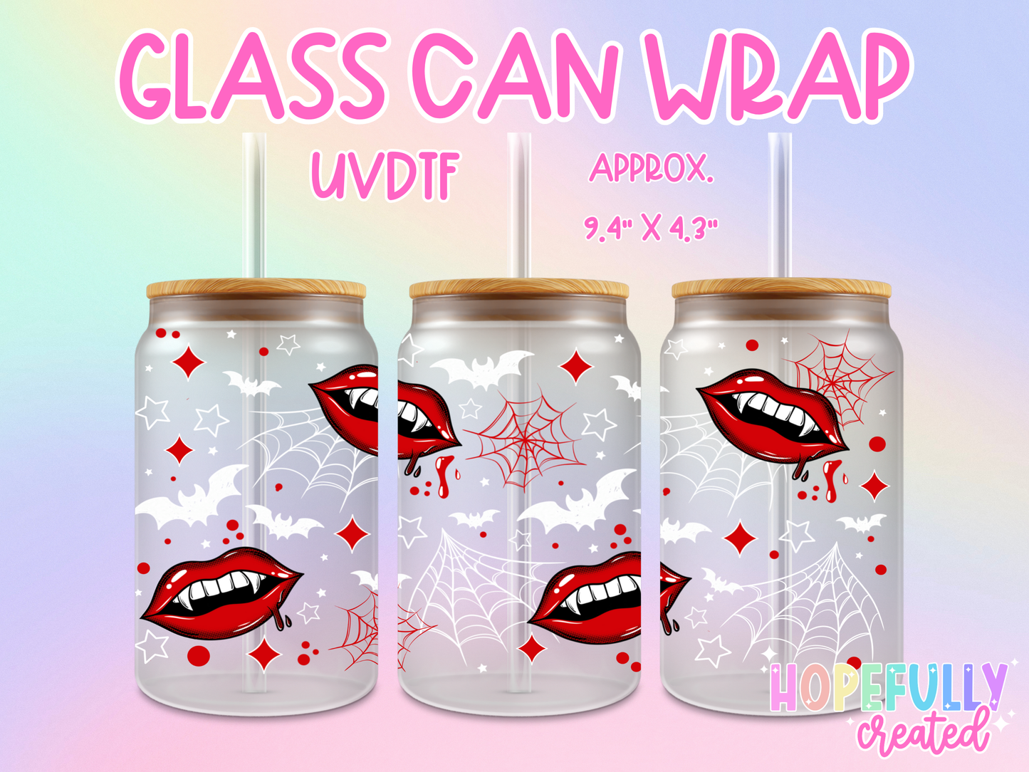 True Crime Halloween UVDTF Glass Can Wrap