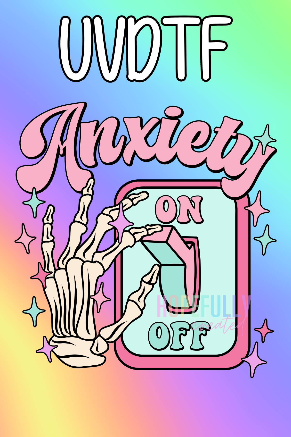 Anxiety UVDTF Decal