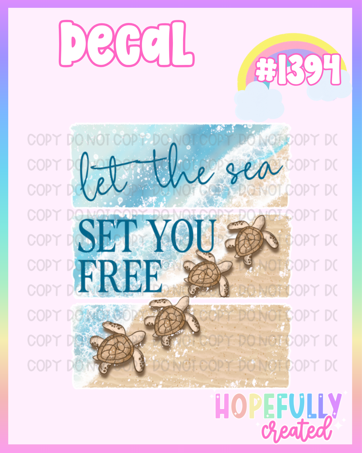 Sea Set You Free Decal-1394